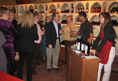 group enjoying Wine and Roses