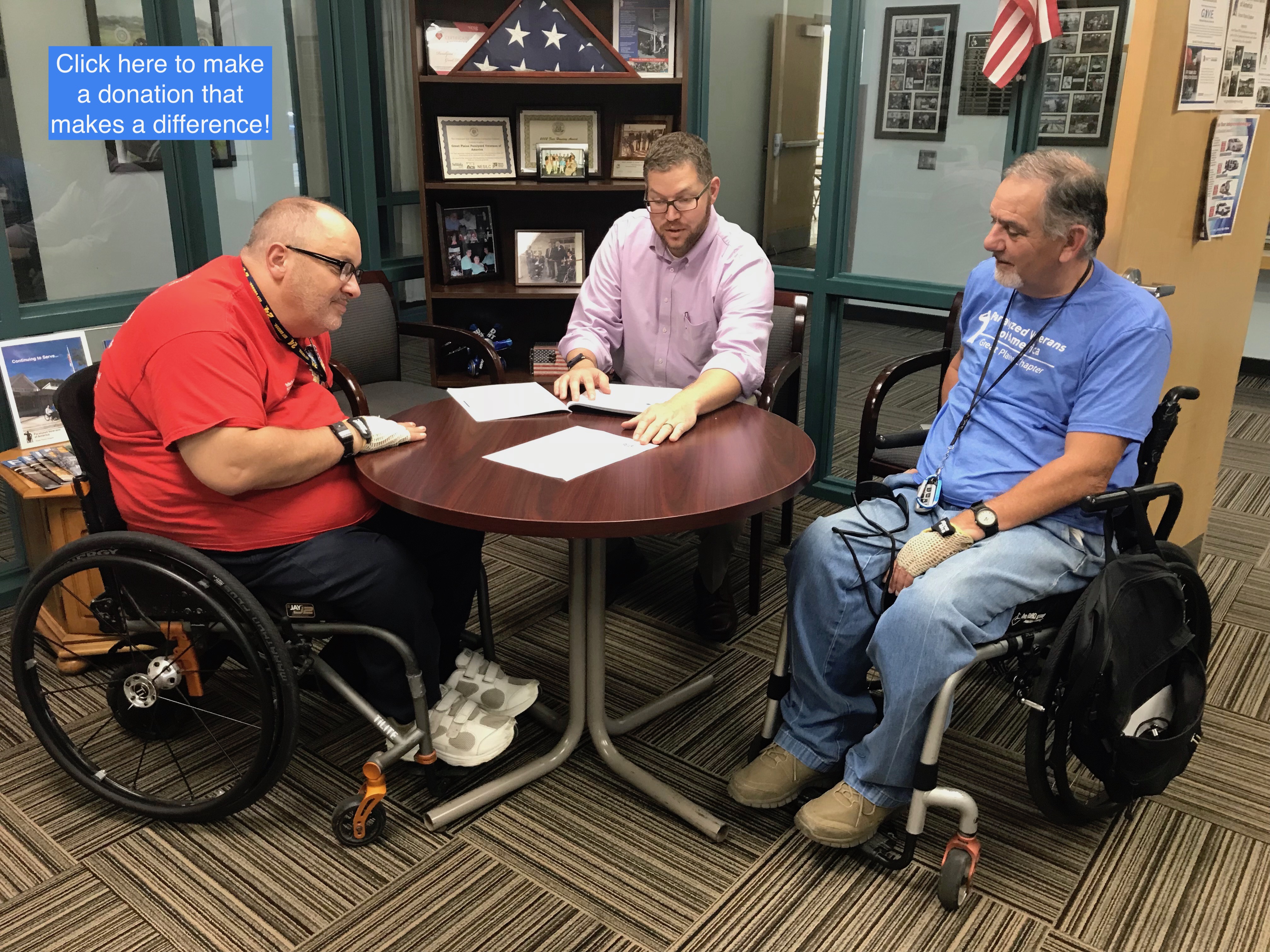 PVA’s National Service Officer assists veterans with their benefits and claims.